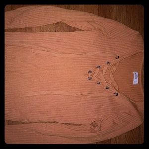 Hollister lace up sweater
